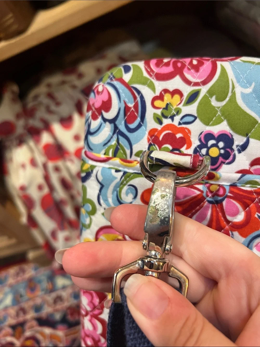 Vera Bradley 17” Laptop Bag in Retired Hope Garden Pattern